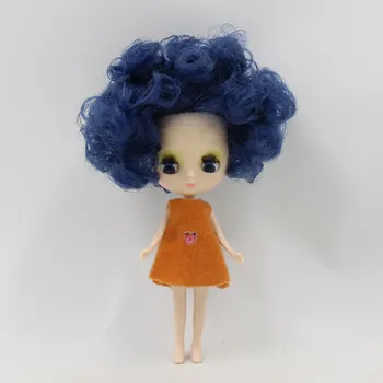 Mini Blyth golih lutka 10 CM črne kodraste lase naključno obleko normalne telesne DIY z ličila moda igrače