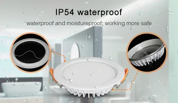 Prvotni Mi Svetlobe IP54 Nepremočljiva 15W RGB+SCT LED Downlight Inteligentni tanke nepremočljiva plošča lučka za Brezžični WiFi APP nadzor
