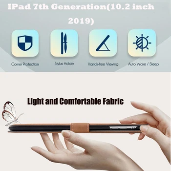 Coolaxy Kritje velja Za Apple iPad 10.2 Primeru Čiščenje Usnja Smart Ohišje Za IPad 2019 10.2 Ohišje Za IPad 7. Generacije Primeru