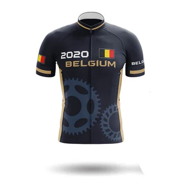 2020 Laser cut Belgija camisa de ciclismo moški kolesarski majica poletje quick dry kratek rokav mallot ciclismo hombre verano