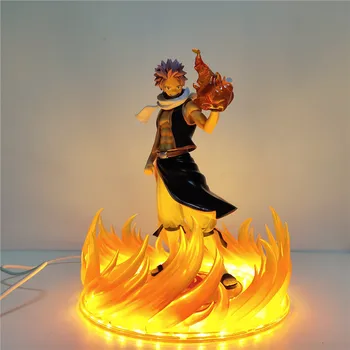 Fairy Tail Anime DIY Številke Etherious Natsu Dragneel Nočne Luči LED Akcija Figurals PVC Brinquedos Učinek Zbirateljske Figma