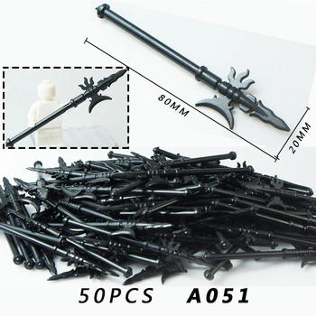 50pcs/veliko srednjeveški čas orožja za 4 cm mini lutke MOC stavbe, bloki, opeke igrače vojaške združljiv številke