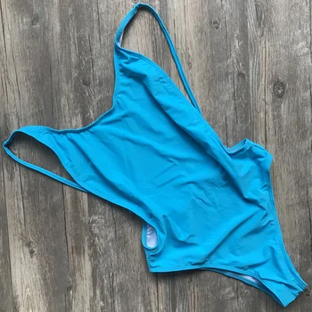 Seksi Tangice Kopalke enodelne Kopalke Ženske 2019 Kos Kopalke Trdna Monokini Ženski Plaža obrabe Backless Bodysuit kopalke