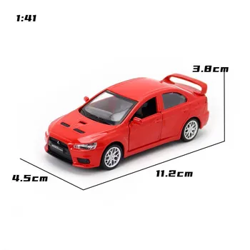 Hot-prodaja 1:41 zlitine potegnite nazaj EVO modela avtomobila,visoko-simulacija 2-vratni otrok izobraževalne igrače,brezplačna dostava