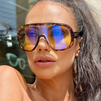 Super velik okvir enega kosa sončna očala za ženske do leta 2020 luksuzne blagovne znamke sončna očala moški letnik windproof prevelik odtenki ženski UV400