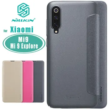 Za Xiaomi Mi9 Mi9 Raziskovanje Primeru NILLKIN Iskrico Luksuznega Usnja Flip Primerih za Mi9 Mi9 Raziskovanje Hrbtni Pokrovček Telefona Primeru Nilkin