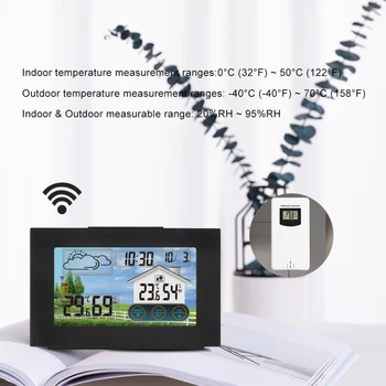 Digitalni Termometer, Higrometer Brezžične Vremenske Postaje LCD Brezžični Termometer, Higrometer Zunanji/Notranji Napoved Senzor Ura