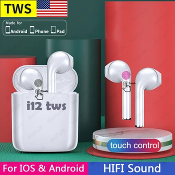 Original i12 i9s i7s TWS Brezžične Slušalke Bluetooth Slušalke Zraka Čepkov Šport Slušalke S Polnjenjem Polje Za Apple, Android
