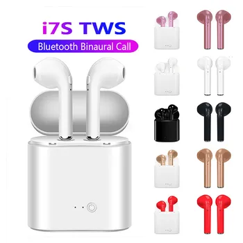 I7s TWS 5.0 Bluetooth Slušalke Stereo Slušalka Bluetooth Slušalke s Polnjenjem Pod Brezžične Slušalke za xiaomi Vsi Pametni Telefon