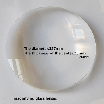 Namizje Lupo Zamenjajte Objektiv 127mm 8X Povečevalno Steklo Objektiva K9 Dvojni Konveksna Belo Optično Steklo Objektiva Objektiv Biconvex