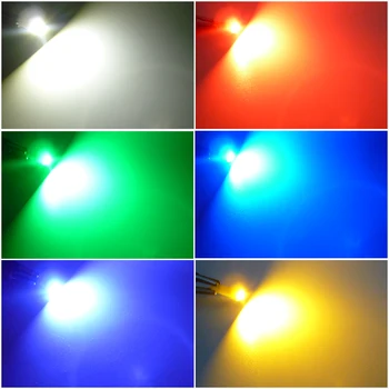 10pcs T5 LED Avto Auto LED 1 led smd 5050 Klin LED Luči, Žarnica Svetilka na armaturno ploščo Instrument, Bela, Vijolična, Modra Rdeča Rumena Zelena
