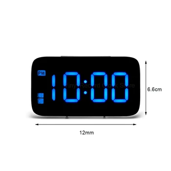 LED Budilka Glasovni Nadzor Velik Zaslon, Digitalna Ura Dremež Postelji Elektronski Tabela Alarm Ure Časa Poročanja