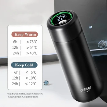 Glasovni Opomnik Vakuumsko Bučko Prikaz Temperature Urad Skodelico za Čaj Smart Inteligentni Pitne Spomnite Thermos Steklenico