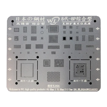 WL Večnamenski Rastlin tin jeklene mreže za iPhone 5 -5 5 6 6p 6s 6sp 7 7p 8 8p BGA Matrica IC popravila sajenje kositra