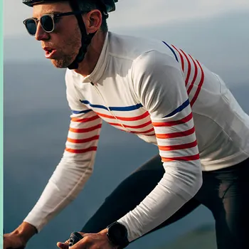 Pomlad/Jesen kolesarjenje tanko jakno cafe du cycliste pro team kolo nositi celotno dolžino zip dihanje tkanine cestno kolo oblačila