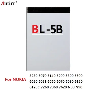 Baterijo BL-5B BL 5B BL5B Zamenjava Mobilni Mobilni Telefon Baterij Nokia N80 N83 6120 6021 5300 5208 5140 6020 Bateira