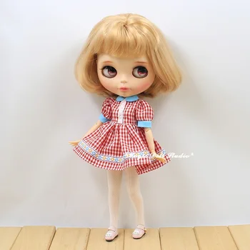 [MG532] Brezplačna Dostava Blythe Doll Obleke # Rdeče Mrežo Obleko, Nogavice in Vrečko Nastavite Primerni Za Blythe Azone Punčko Oblačila Za prodajo na Drobno