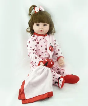 NPK 60cm zelo velik, 6-9Month prerojeni tollder lutka Veren newborn Baby Bonecas Bebe otrok igrača dekle silikonski prerojeni lutke otroka