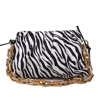 Modni verigi zebra tiskanje velikih zmogljivosti luksuznih blagovne znamke žensk Ramenski Messenger Bag vreče za ženske do leta 2020 torbice in torbe