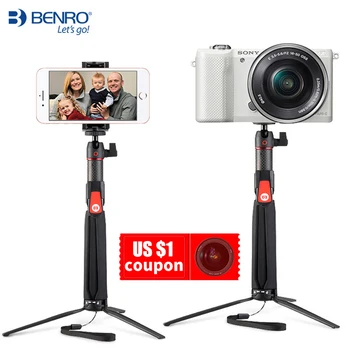 BENRO SC1 ogljikovih vlaken mini Stojalo monopod prenosni selfie palico Bluetooth za Pametni telefon Actioncamera Gopro Android Sony xiaomi