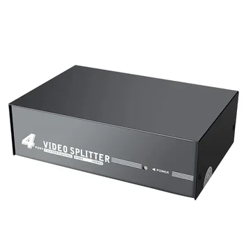 VGA Splitter 1 V 4 Si Vklop 4 Port, VGA, Box Adapter SVGA HD Video Signala Ojačevalec Booster Cepilec za monitorji, projektorji