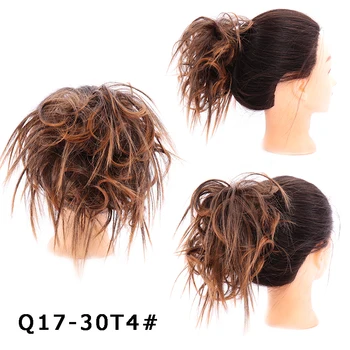 Moda za ženske kodraste lase grdo sintetičnih lase bun dolge lase stretch čipke lase razširitve elastični trak trak za lase lasuljo