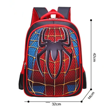 3D Spiderman Schoolbags Risanka Ameriki Fant Dekle Otrok, Šolske Torbe Študent Nahrbtnik Za Primarno Vrtec Fantje Nahrbtnik
