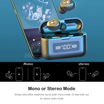 Wiresto Pravi Brezžični Čepkov Mini Bluetooth Slušalke Stereo Touch Kontrole Bluetooth 5.0 Šport Slušalka Majhne Nevidne Slušalke