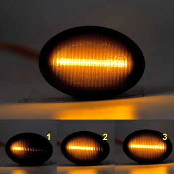 2pcs Dinamično Zaporedno LED Strani Marker Luči, ki Teče Vključite Opozorilne Luči Za FIAT 4S 500 ZDU 63 500 ZDA 3P NUOVA 500 Ford Lancia