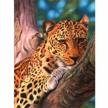 Uokvirjena DIY Barvanje Z Številkami Tiger Akrilnega Slikarstva Sodobno Sliko Doma Dekor Za dnevno Sobo 40x50cm