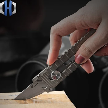 Titanove Zlitine Nož Multi-funkcijo Kombinacija Orodje Prenosni EOS Utility Nož Rušenje Express Rezalnik za Papir