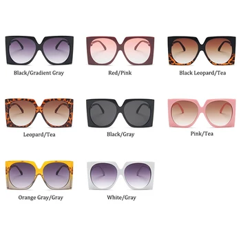 Prevelik Ženske sončna Očala Kvadratnih modne blagovne znamke Velik Okvir Visoko Kakovostna sončna Očala Feminino Letnik Očala Oculos De Sol