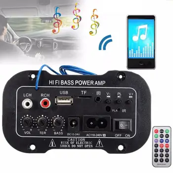 220V Avto Bluetooth 2.1 Hi-Fi Bas Power AMP Mini Avto Avto Ojačevalec Radio Audio Digitalni Ojačevalnik USB TF Daljinski upravljalnik