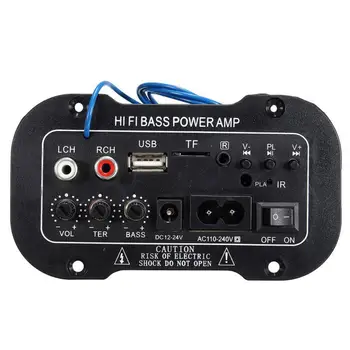220V Avto Bluetooth 2.1 Hi-Fi Bas Power AMP Mini Avto Avto Ojačevalec Radio Audio Digitalni Ojačevalnik USB TF Daljinski upravljalnik