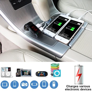Avto Bluetooth Kit FM Brezžični Audio Sprejemnik Oddajnik MP3 Predvajalnik Proste Roke, Polnilnik USB FM Modulator BC06