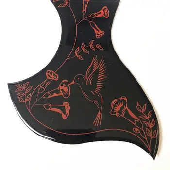 Črnega barva 2 mm Debeline izberite varovala za Akustično kitaro,Rdeče Hummingbird pick-guard debele celuloidnih pickguards