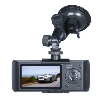 R300 Avto Kamera za Avto Dvr GPS Dvojno Objektiv Kamere Camcorde 1080p Dash Cam Z Zadnje 2 Vozila Ogledati nadzorno ploščo, Night Vision