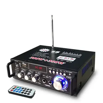 600W Digitalna HI-fi Bluetooth Stereo Audio Ojačevalnik SD FM Mic Avto Dom Trajno