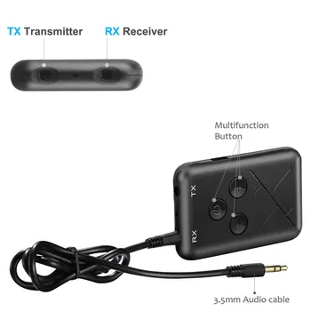 Prenosni Bluetooth 4.2 RCA Aux 3.5 mm Stereo Audio (Stereo zvok Oddajnik Sprejemnik Mini Brezžična Glasba Adapter Za Dom, Avto Avdio Sistema