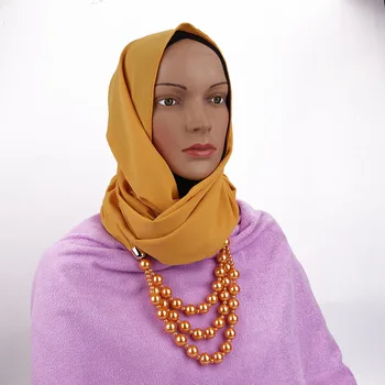RUNMEIFA Multi-slog Okrasni Nakit, Ogrlico, Obesek, Šifon Šal Ženske Foulard Femme Dodatki, oblačila Hidžab Brezplačna Dostava