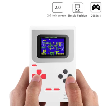 Mini Prenosne igralne Konzole Zgrajena v 268 Igre, Classic, Retro Prenosni Otrok Toži Igre Igralec Za NES 2-palčni Barvni Zaslon