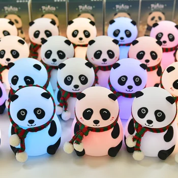 Panda LED Night Light Touch Senzor Pisane Risanka Silikonski Svetilko, Baterijski Pogon Spalnica Postelji Lučka za Otroke Otroci