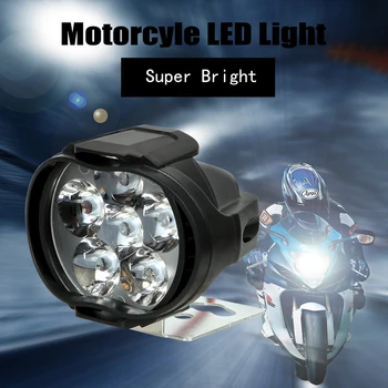 2Pcs 6 LED Motocikel Smerniki Univerzalni Skuter Meglo Žaromet 12V 6000K Luči 1200LM Motocikel delo svetlobe, pozornosti 6500K