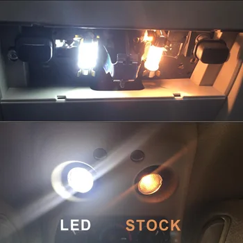 13Pcs Bel Avto Notranjosti LED žarnice Paket Komplet Za 2008-2017 Toyota Mamutovec Zemljevid Dome Škatle za Rokavice Trunk registrske Tablice Svetlobe