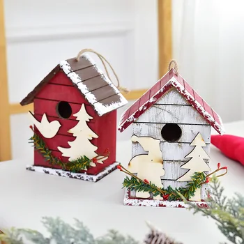 Božični Dekor Tla Poštnem Nabiralniku Postbox Domov Zunanji Les Božično Zabavo Dekoracijo Ročno Izdelanih Lesenih Plovil Predal Doma Dekor