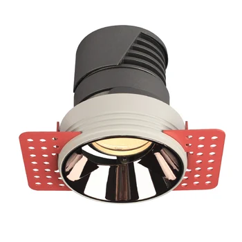 Aisilan Krog Črna, vgrajena brez okvirjev downlight Vgrajen LED Rimless Spot luči 7W za Notranjo Razsvetljavo AC90-260V