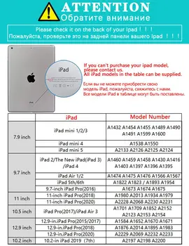 Ipad 2 3 4 Belega Usnja PU Trdo Nazaj Primeru Modro Morje Val Pokrov Zaščitni Za leto 2020 iPad Pro 11 za 12,9 10.5 za 7,9 palčni Mini 1 2 3 5