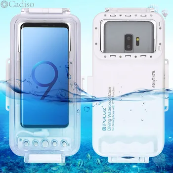 Cadiso 45m/147ft Nepremočljiva Potapljanje Primeru Stanovanj Foto Video Ob Podvodni Pokrovček za Galaxy Huawei Xiaomi s Tip-C Vrata