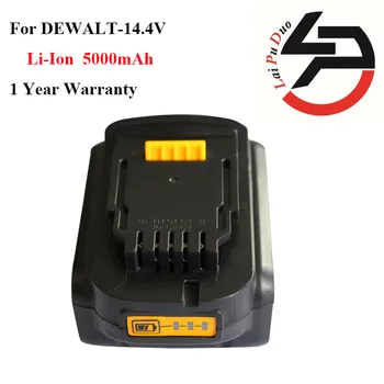 Vroče!!!5.0 Ah 14,4 V Li-Ion električno orodje, nadomestno baterijo za Dewalt :DCB140, DCB141-XJ