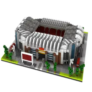 Vroče Lepining mesto klasična arhitektura Manchester United nogometni Stadion Old Trafford mini micro bloki, opeke igrače za darilo